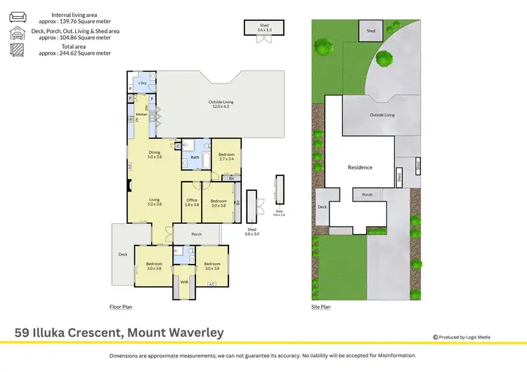 Floorplan of Homely house listing, 59 Illuka Crescent, Mount Waverley VIC 3149