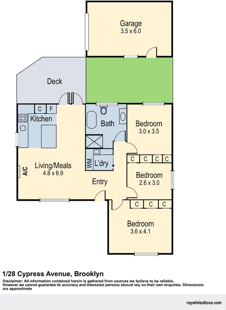 Floorplan of Homely house listing, 1/28 Cypress Avenue, Brooklyn VIC 3012