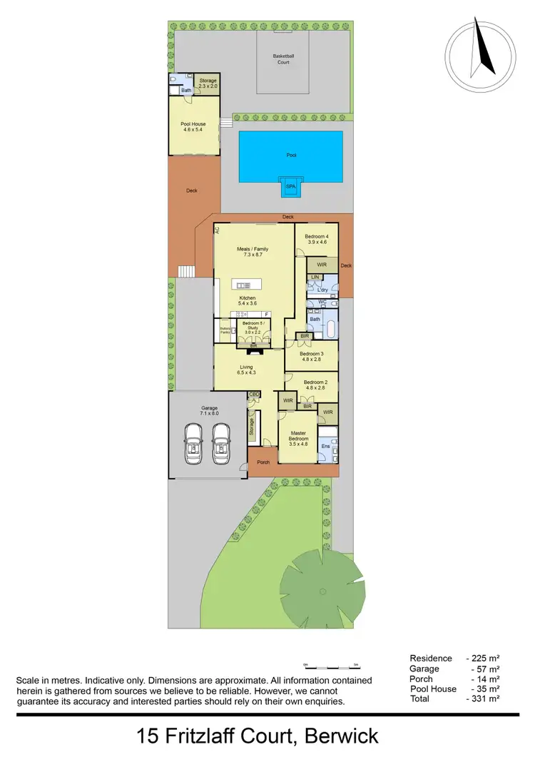 Floorplan of Homely house listing, 15 Fritzlaff Court, Berwick VIC 3806