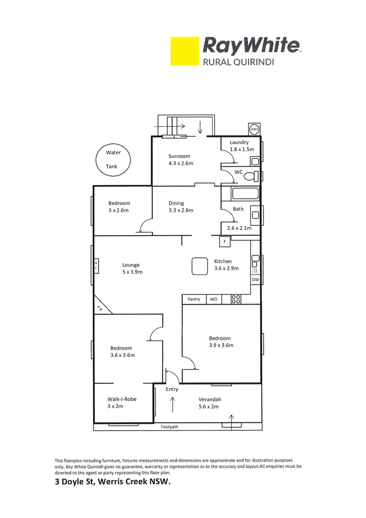 Floorplan of Homely house listing, 3 Doyle Street, Werris Creek NSW 2341