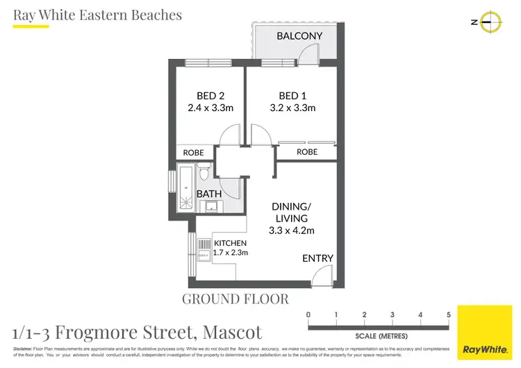 Floorplan of Homely apartment listing, 1/3 Frogmore Street, Mascot NSW 2020
