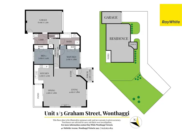 Floorplan of Homely unit listing, 1/3 Graham Street, Wonthaggi VIC 3995