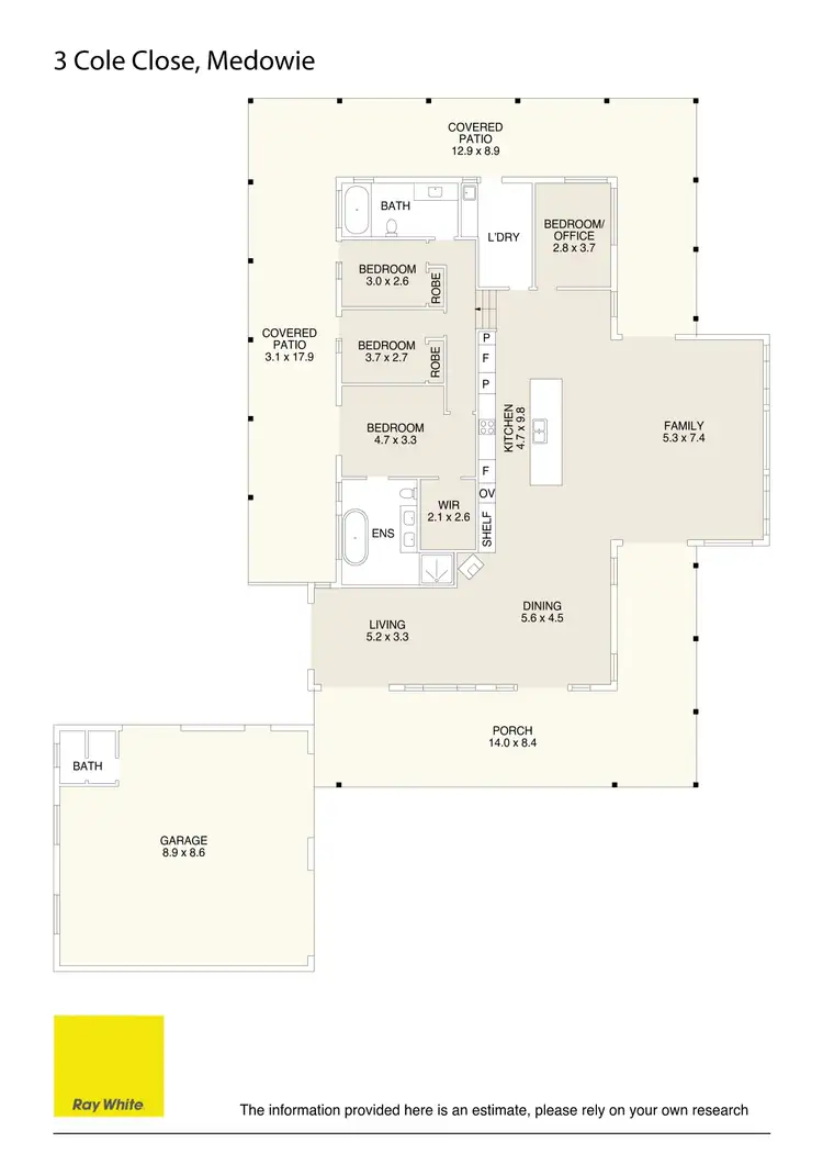 Floorplan of Homely house listing, 3 Cole Close, Medowie NSW 2318
