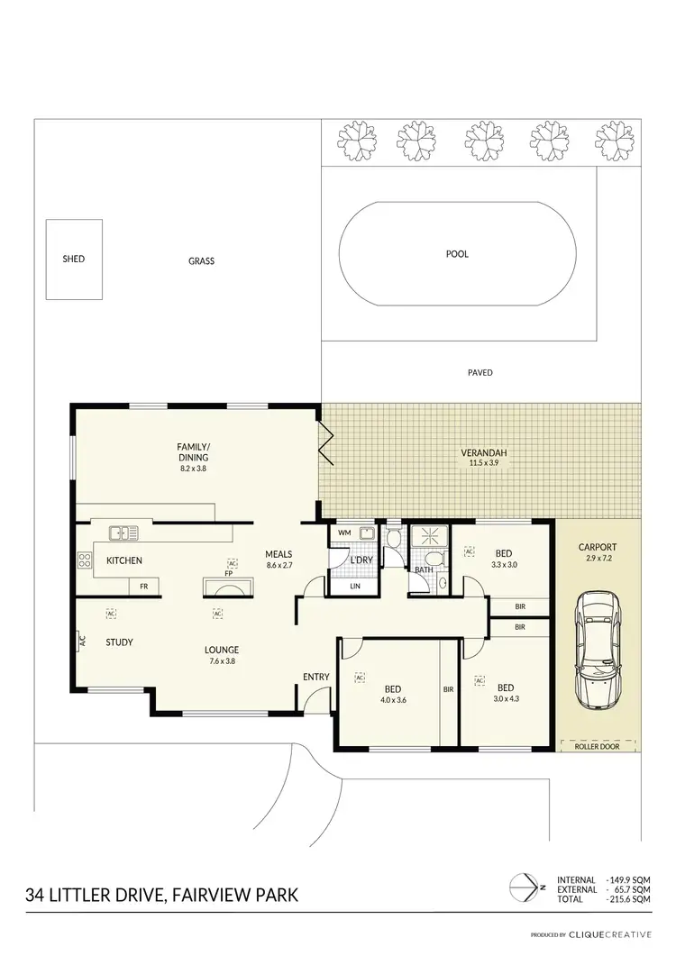 Floorplan of Homely house listing, 34 Littler Drive, Fairview Park SA 5126