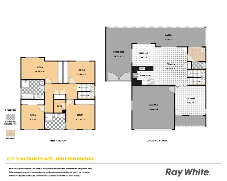 Floorplan of Homely townhouse listing, 7/7-9 Altair Place, Hinchinbrook NSW 2168