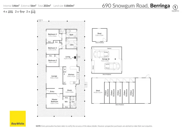 Floorplan of Homely house listing, 690 Snowgum Road, Berringa VIC 3351