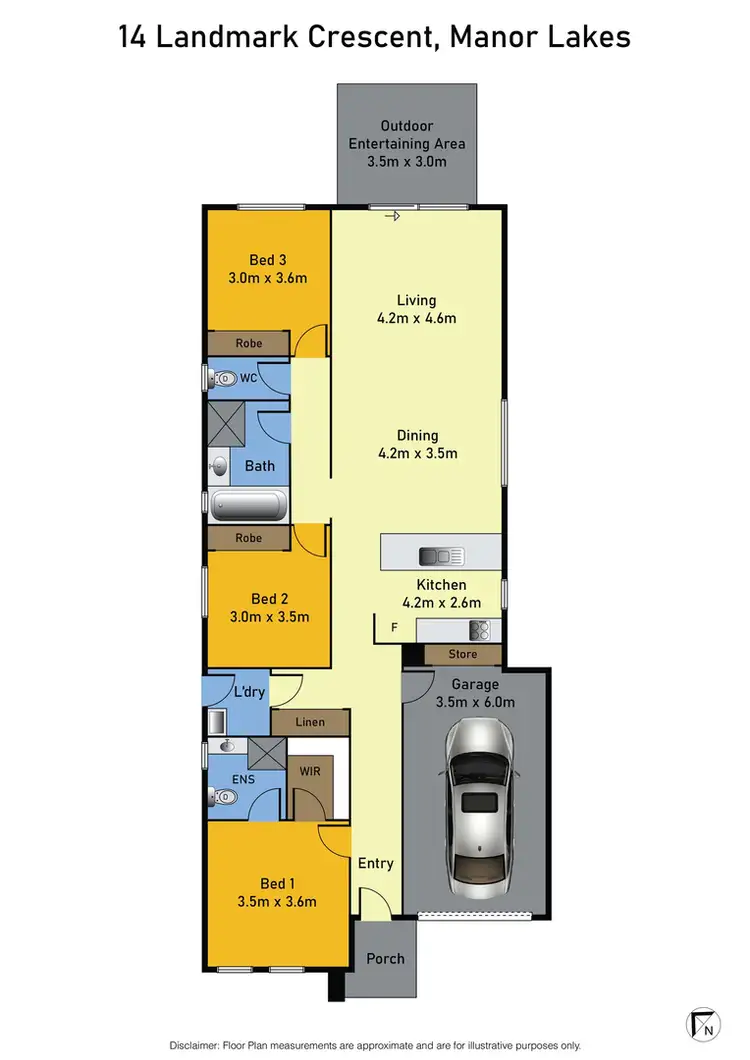 Floorplan of Homely house listing, 14 Landmark Crescent, Manor Lakes VIC 3024