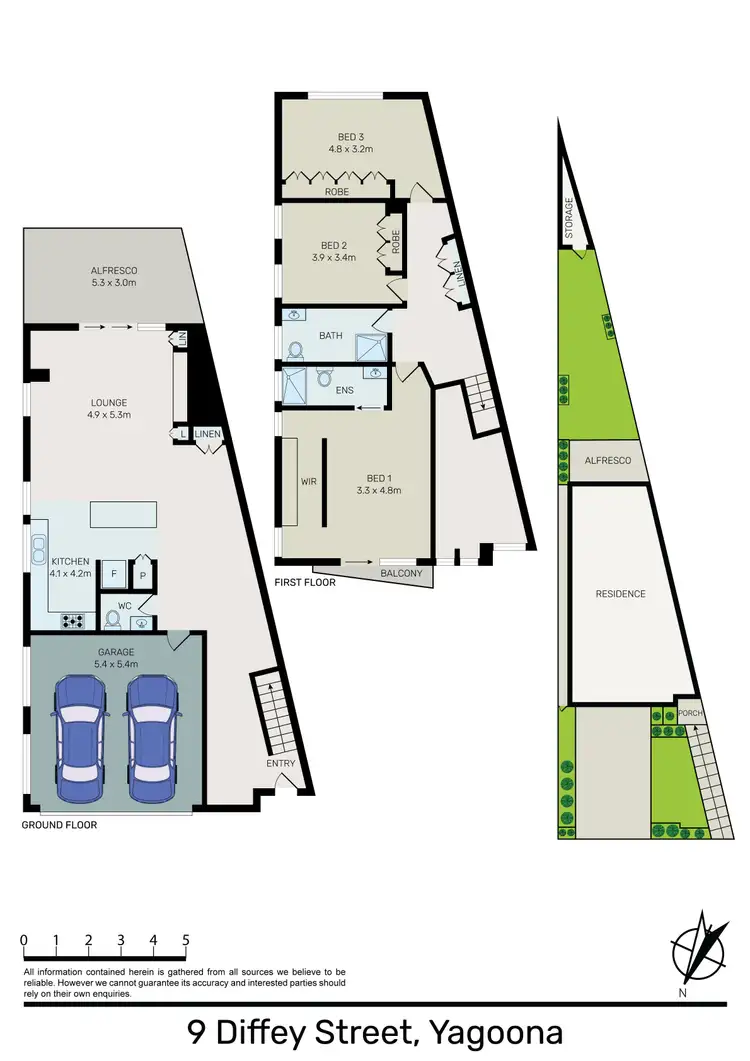 Floorplan of Homely semi-detached listing, 9 Diffey Street, Yagoona NSW 2199