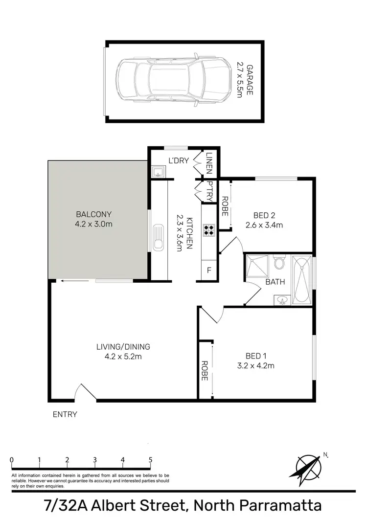 Floorplan of Homely apartment listing, 7/32A Albert Street, North Parramatta NSW 2151