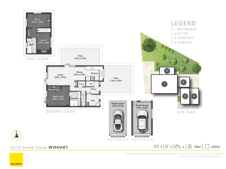 Floorplan of Homely townhouse listing, 13/10 Rowe Close, Wishart QLD 4122