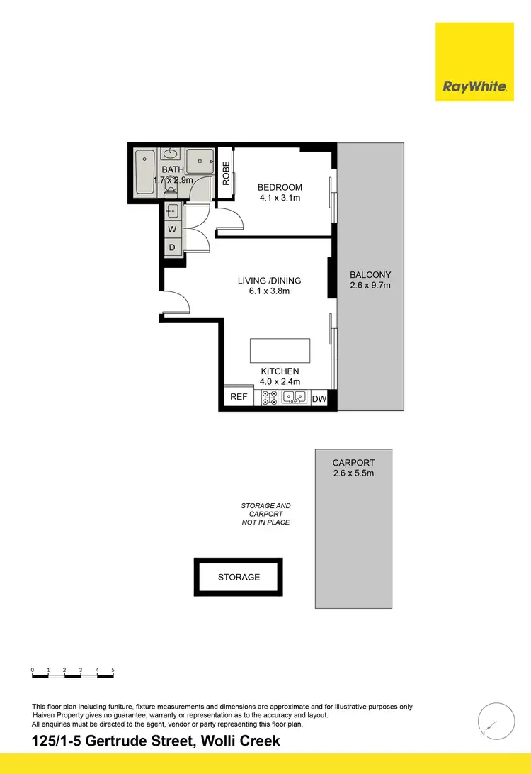 Floorplan of Homely apartment listing, 125/1-5 Gertrude Street, Wolli Creek NSW 2205