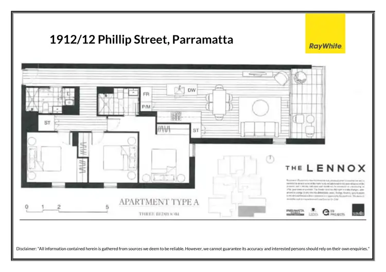 Floorplan of Homely apartment listing, 1912/12 Phillip Street, Parramatta NSW 2150