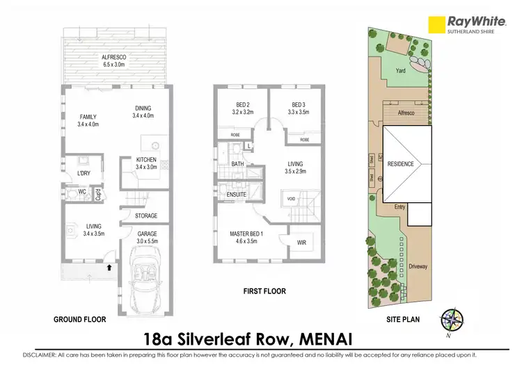 Floorplan of Homely semi-detached listing, 18A Silverleaf Row, Menai NSW 2234