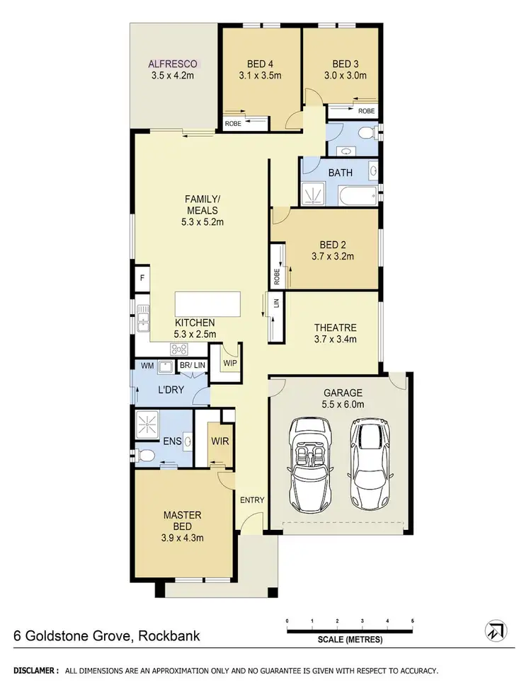 Floorplan of Homely house listing, 6 Goldstone Grove, Aintree VIC 3336
