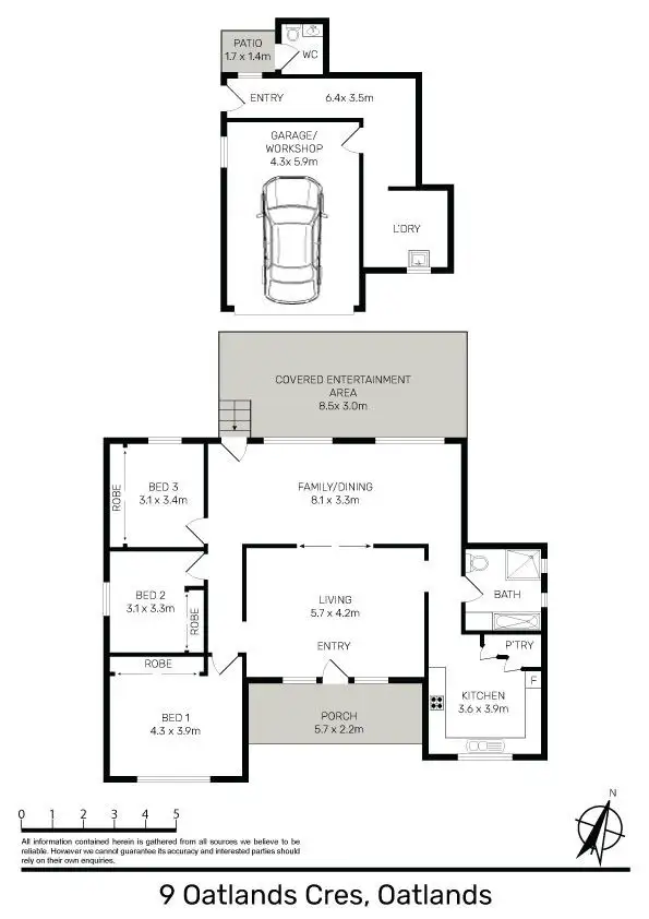 Floorplan of Homely house listing, 9 Oatlands Crescent, Oatlands NSW 2117