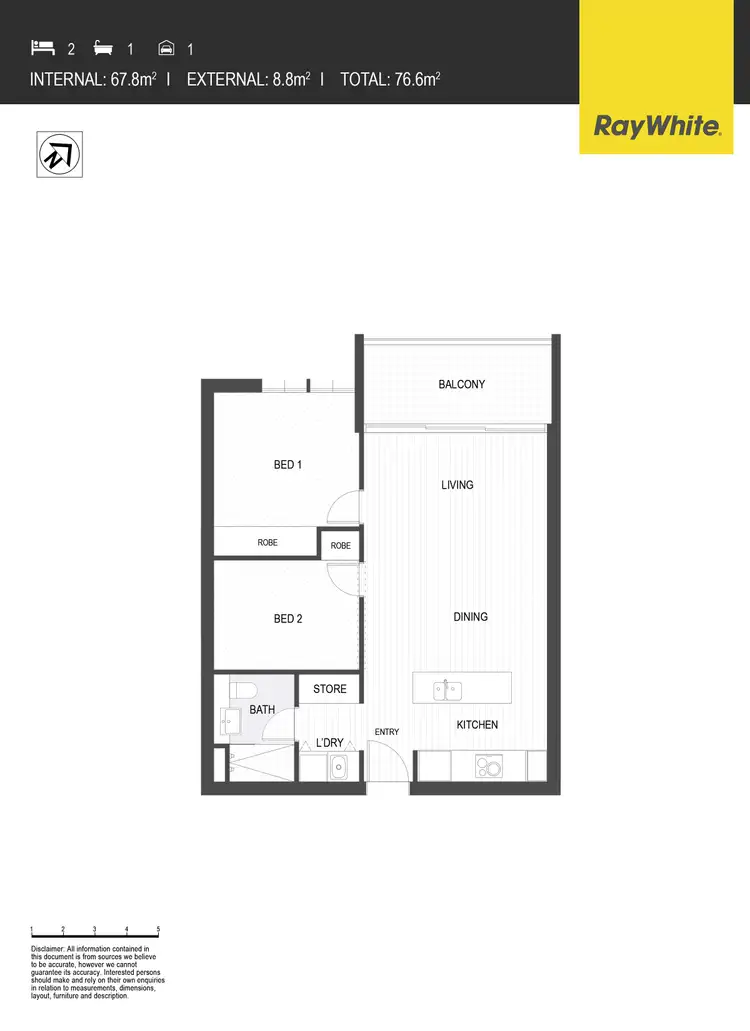Floorplan of Homely apartment listing, 206/39 London Circuit, City ACT 2601
