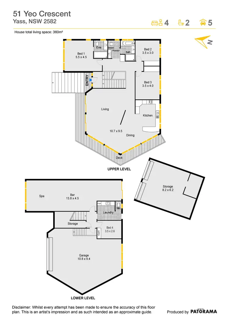 Floorplan of Homely house listing, 51 Yeo Crescent, Yass NSW 2582