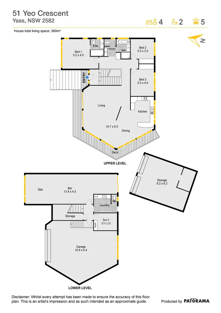 Floorplan of Homely house listing, 51 Yeo Crescent, Yass NSW 2582