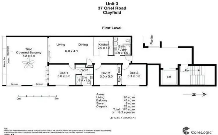 Floorplan of Homely unit listing, 3/37 Oriel Road, Clayfield QLD 4011