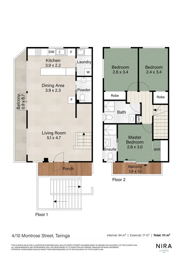Floorplan of Homely apartment listing, 4/10 Montrose Road, Taringa QLD 4068