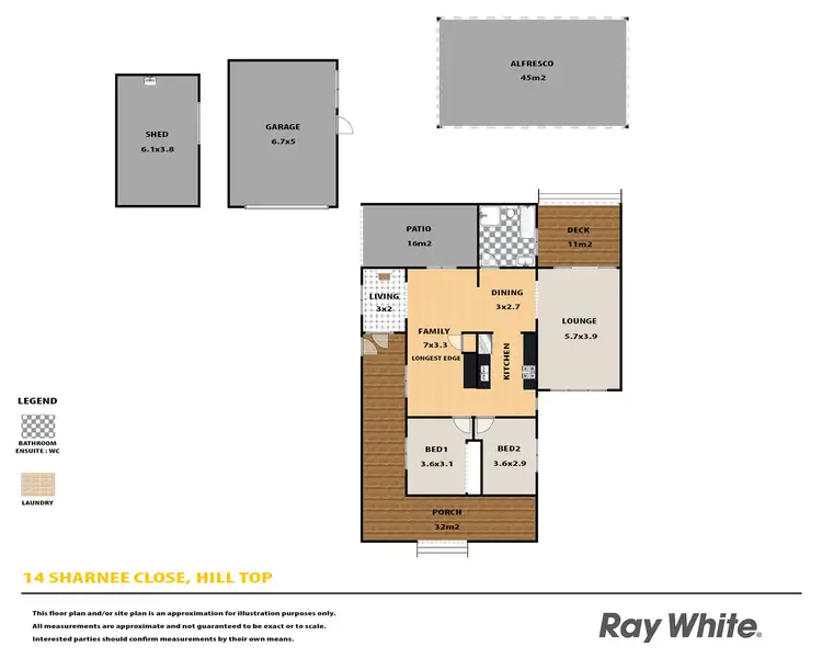 Floorplan of Homely house listing, 14 Sharnee Close, Hill Top NSW 2575