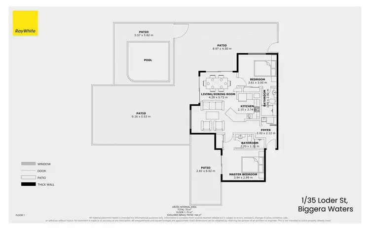 Floorplan of Homely apartment listing, 1/35 Loder Street, Biggera Waters QLD 4216