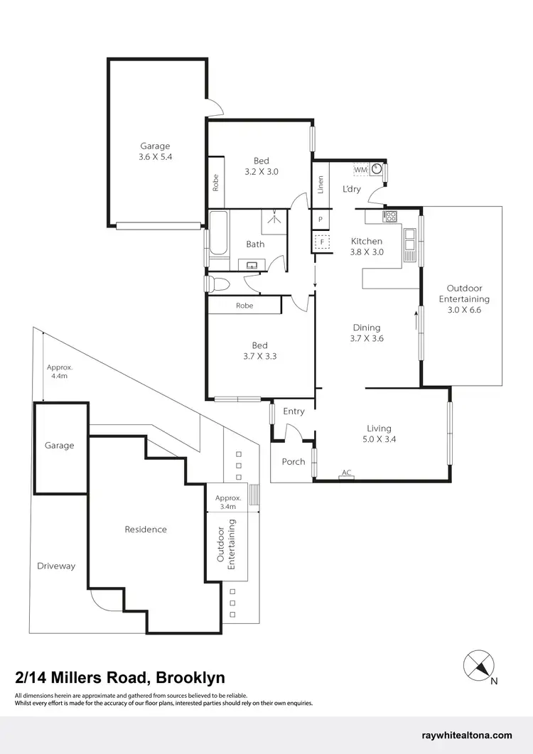 Floorplan of Homely unit listing, 2/14 Millers Road, Brooklyn VIC 3012