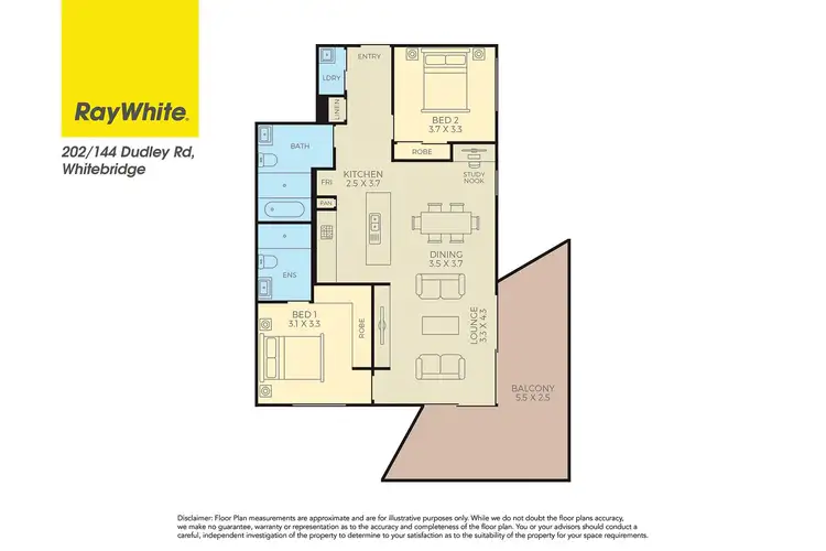 Floorplan of Homely apartment listing, 202/144 Dudley Road, Whitebridge NSW 2290