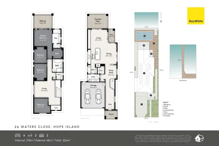 Floorplan of Homely house listing, 26 Waters Close, Hope Island QLD 4212