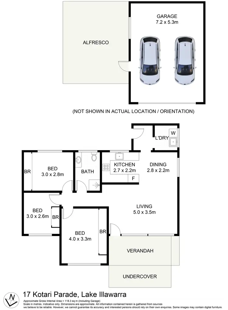 Floorplan of Homely house listing, 17 Kotari Parade, Lake Illawarra NSW 2528