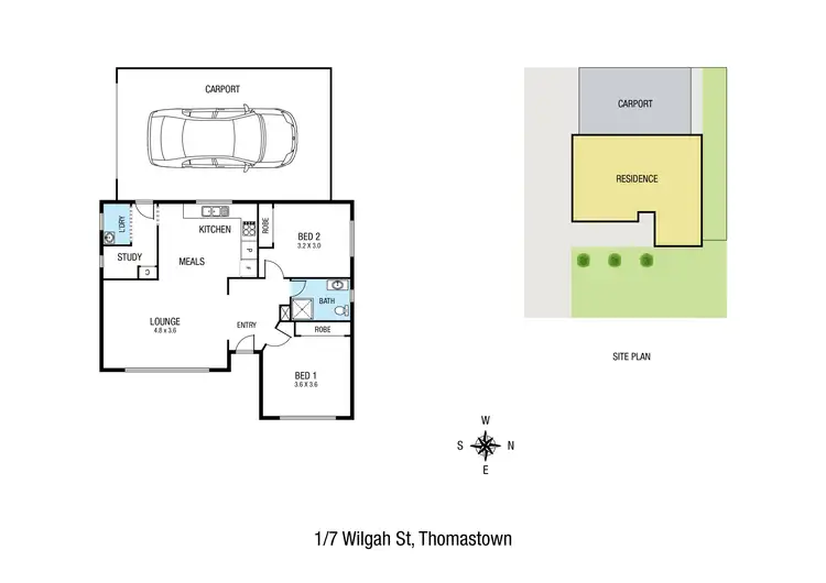 Floorplan of Homely unit listing, 1/7 Wilgah Street, Thomastown VIC 3074