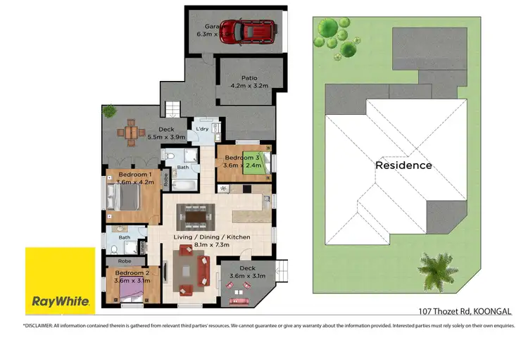 Floorplan of Homely house listing, 107 Thozet Road, Koongal QLD 4701
