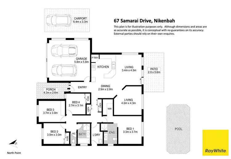 Floorplan of Homely house listing, 67 Samarai Drive, Nikenbah QLD 4655