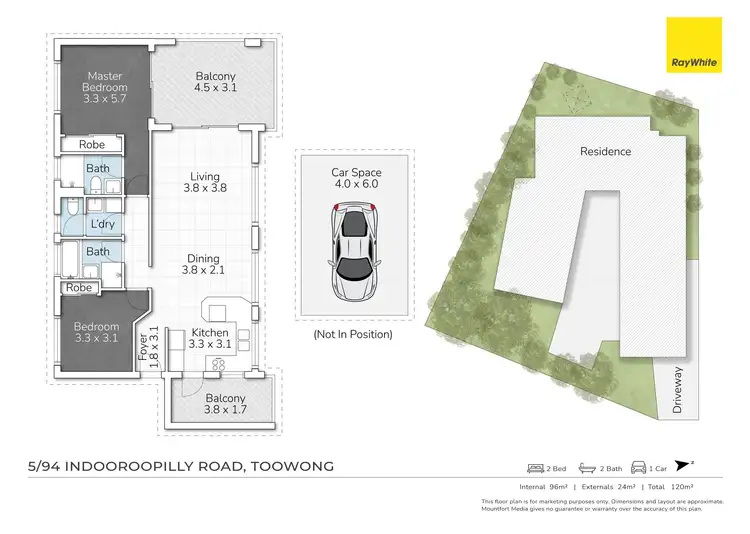 Floorplan of Homely apartment listing, 5/94 Indooroopilly Road, Taringa QLD 4068