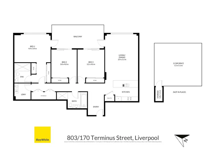 Floorplan of Homely apartment listing, 803/170 Terminus Street, Liverpool NSW 2170
