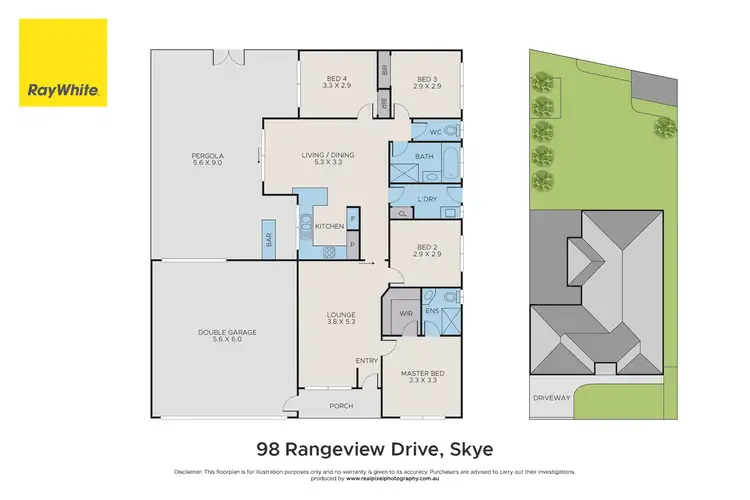 Floorplan of Homely house listing, 98 Rangeview Drive, Skye VIC 3977