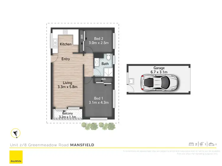 Floorplan of Homely unit listing, 3/8 Greenmeadow Road, Mansfield QLD 4122