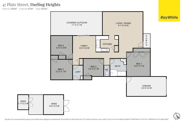 Floorplan of Homely house listing, 47 Platz Street, Darling Heights QLD 4350