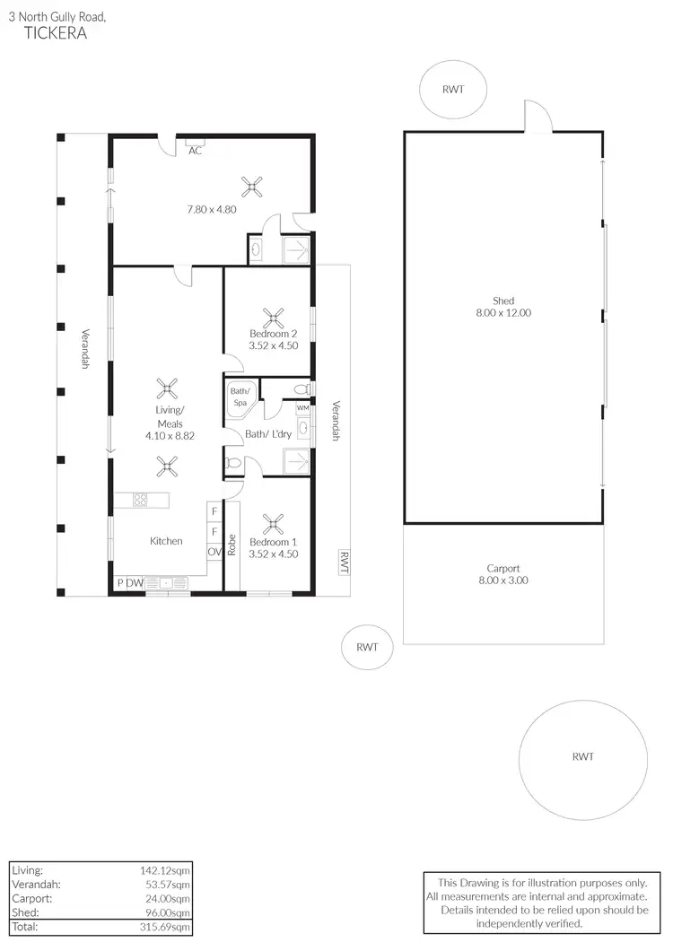 Floorplan of Homely house listing, 3 North Gully Road, Tickera SA 5555