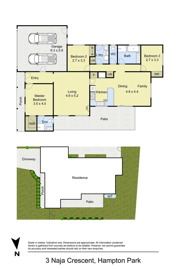 Floorplan of Homely house listing, 3 Naja Crescent, Hampton Park VIC 3976