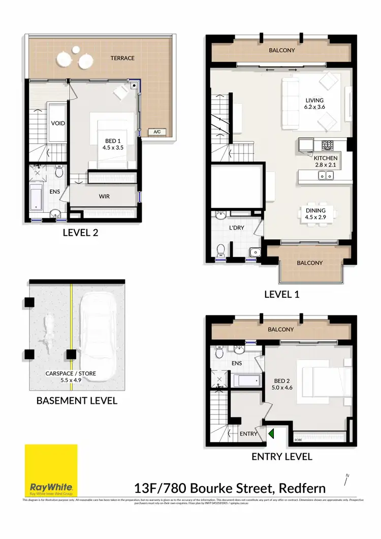 Floorplan of Homely apartment listing, 13F/780 Bourke Street, Redfern NSW 2016