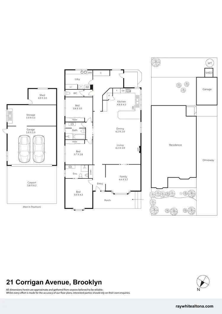 Floorplan of Homely house listing, 21 Corrigan Avenue, Brooklyn VIC 3012