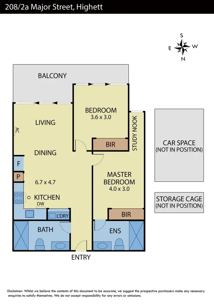 Floorplan of Homely apartment listing, 208/2A Major Street, Highett VIC 3190