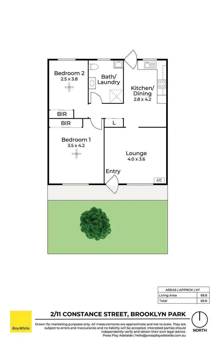 Floorplan of Homely house listing, 2/11 Constance Street, Brooklyn Park SA 5032