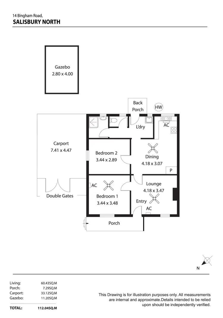Floorplan of Homely house listing, 14 Bingham Road, Salisbury North SA 5108
