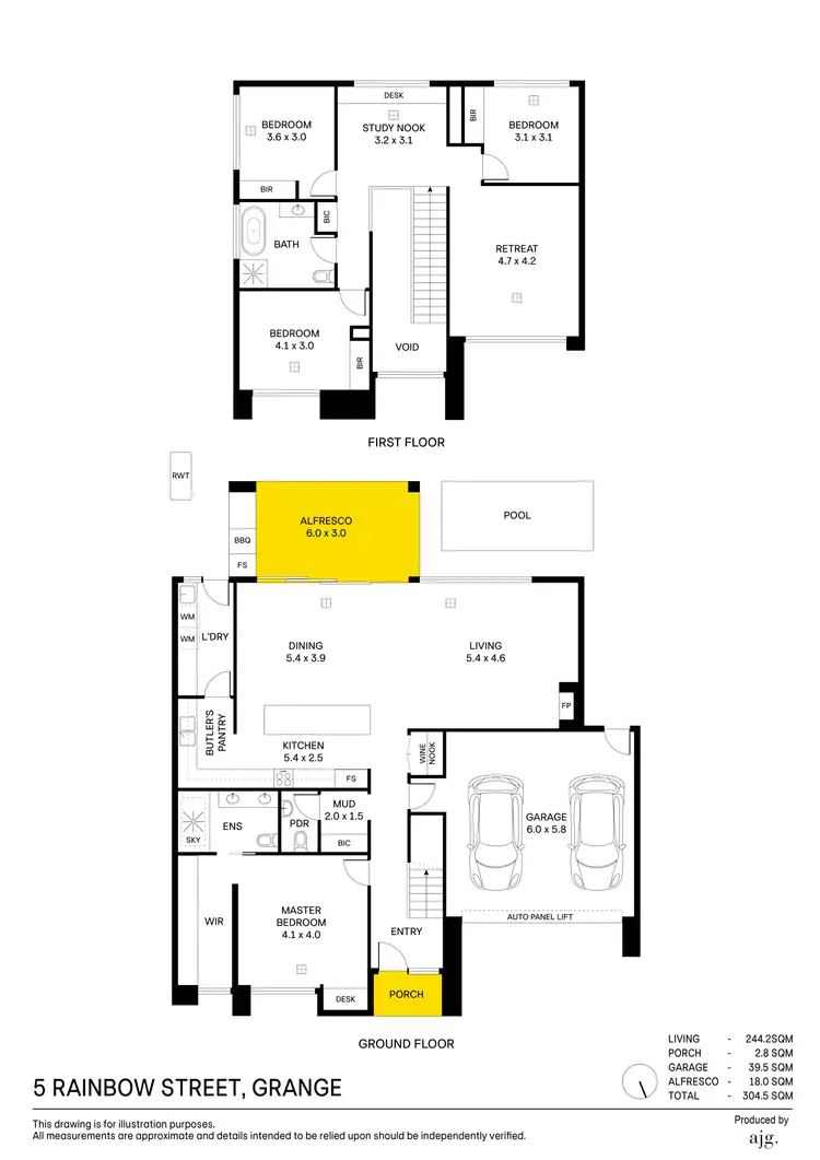 Floorplan of Homely house listing, 5 Rainbow Street, Grange SA 5022