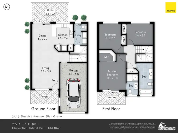 Floorplan of Homely townhouse listing, 24/16 Bluebird Avenue, Ellen Grove QLD 4078