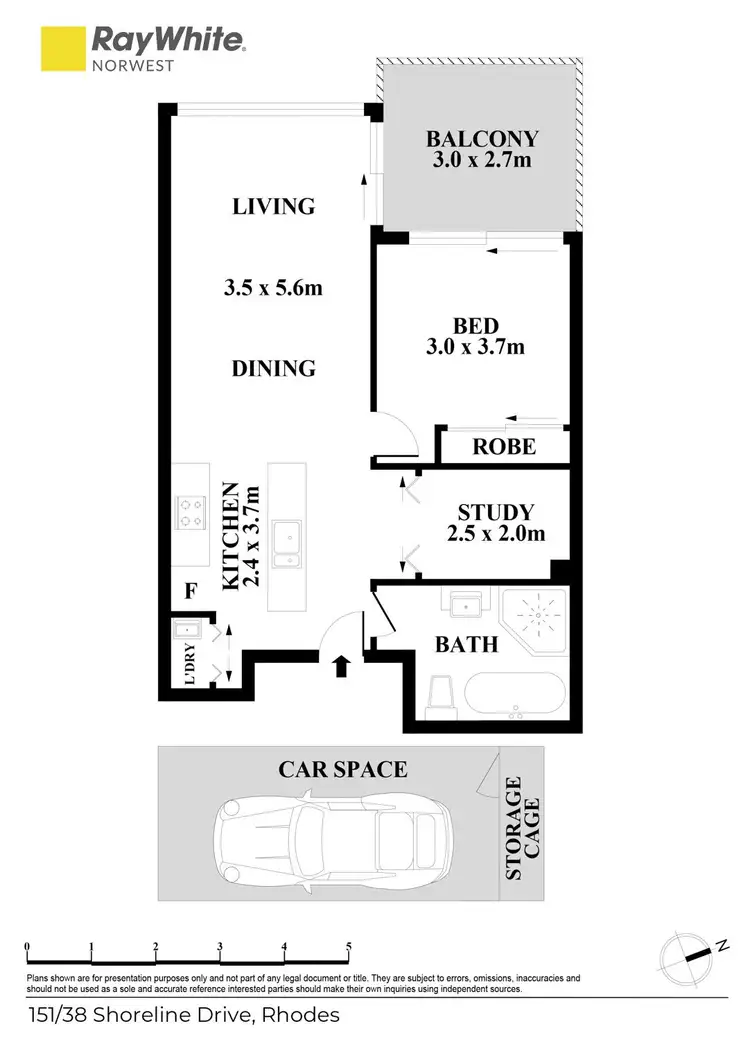 Floorplan of Homely apartment listing, 151/3 Peake Avenue, Rhodes NSW 2138