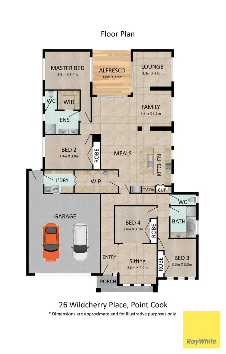 Floorplan of Homely house listing, 26 Wildcherry Place, Point Cook VIC 3030