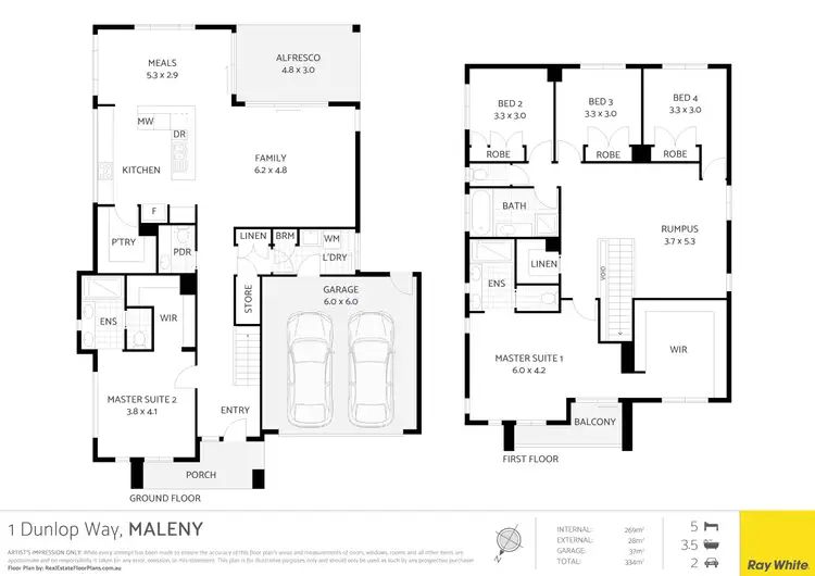 Floorplan of Homely house listing, 1 Dunlop Way, Maleny QLD 4552